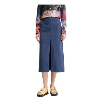 Sunnei Falda Larga Dividida - Skirts - Mujer - Azul - XS