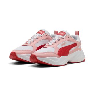 Puma Sneaker PUMA CASSIA 20, Damen, Gr. 37,5, puma wei&szlig;, candy apple, rosy outlook, Textil, unifarben, Schuhe Sneaker, mit Gummilaufsohle, leicht profilier