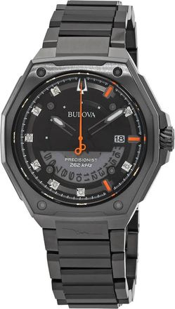 Bulova Marc Anthony Quartz Diamond Black Dial Mens Watch 98D183