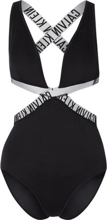 Calvin Klein Underwear Badeanzug mit seitlichen Cut Outs - wattiert in Black, Gr&ouml;&szlig;e S