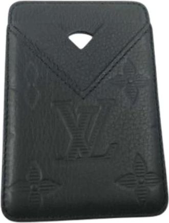 Louis Vuitton Pre-owned Wallets, male, Black, Size: ONE SIZE Pre-owned Monogram Shadow Business Card Case