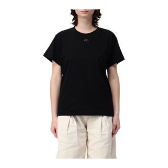 Diesel T-Shirts, female, Black, Size: XL Cutout Detail Tee