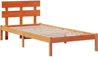 vidaXL Estructura De Cama Marr&oacute;n 80 X 200 Cm Madera Maciza De Pino Vidaxl