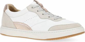 Dansko Womens Josey Sneaker In White/rose Gold Nappa