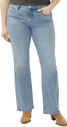 Silver Jeans Co Suki Curvy Mid Rise Bootcut Jeans in Haze at Nordstrom, Size 16W X 31