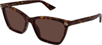 Gucci GG2111S 002 Womens Sunglasses Tortoiseshell Size 56 - Free RX Lenses - Free RX Lenses