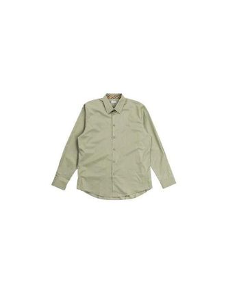 Burberry Mens Cotton Shirt - Sage Green - Size 2XL