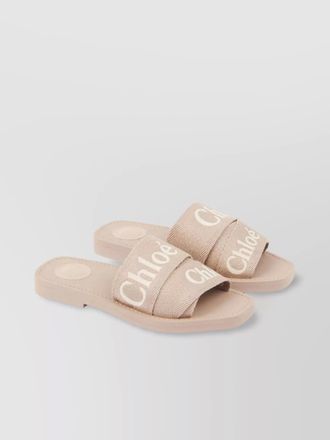 Chlo&eacute; linen mules
