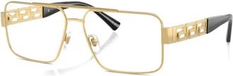Versace Eyeglasses - Heren - Brillen - Geel - 58 MM - Leer - Accessoires