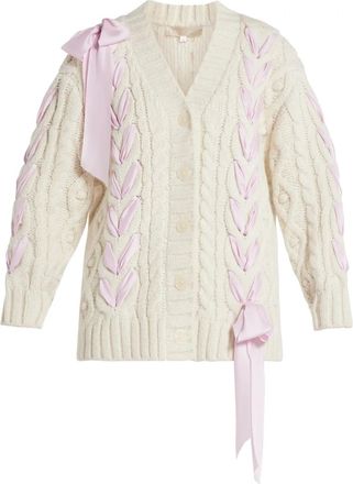 LoveShackFancy Cardigan Kassius - Bianco