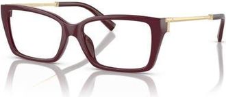 Tiffany & Co. 52mm Rectangle optical glasses in Red at Nordstrom