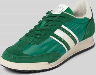 Tommy Jeans Ledersneaker mit Label-Schriftzug Modell RETRO RUNNER CLEATED in Gruen, Gr&ouml;&szlig;e 44