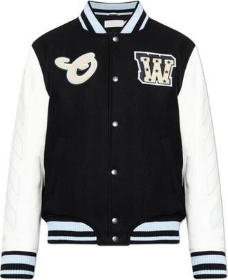 Off-white Ge&iuml;soleerd Bomberjack - Heren - Bomber jackets - Zwart - M - Leer - Jassen