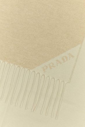 Prada Silk-Cashmere Blend Scarf - Beige