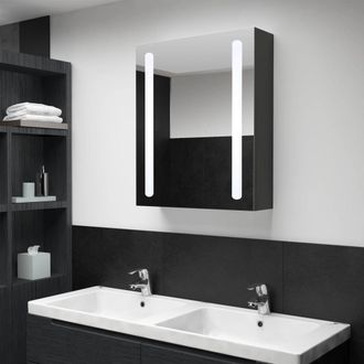 vidaXL Mueble De Ba&ntilde;o Con Espejo Led 50x13x70 Cm Vidaxl