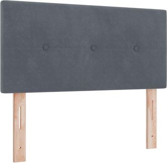 vidaXL Cabecero Con Cabecera Gris Oscuro 90 Cm Terciopelo Vidaxl