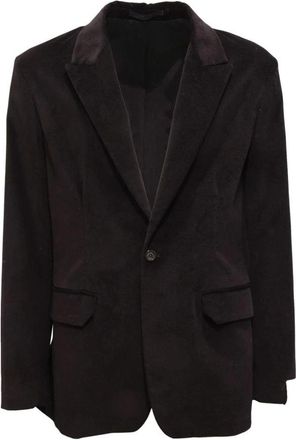 Paolo Pecora Fluwelen Jas Made in Italy - Heren - Blazers - Zwart - XL - Jassen