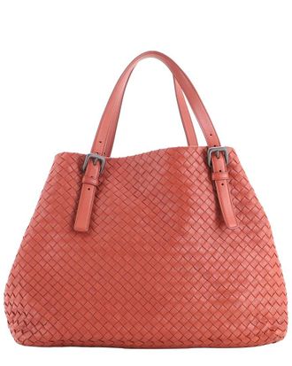 Bottega Veneta Red Intrecciato Nappa A-Shape Tote Large (Authentic Pre-Loved)