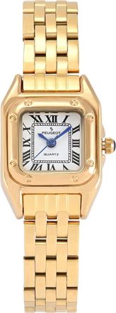 Peugeot Sleek Panther Square Bracelet Watch- 20x22MM in Gold at Nordstrom