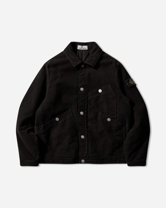 Stone Island Men s Cotton Moleskin-TC Jacket Black