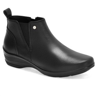 Andrea Womens Leather Versatile Booties In Black