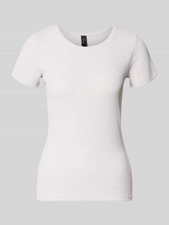 Marc Cain T-Shirt mit Label-Detail in Silber, Gr&ouml;&szlig;e 34