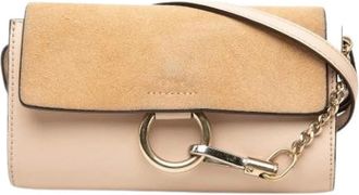 Chlo&eacute; Pre-owned Mini Faye Crossbody Bag - Dames - Vintage Schoudertas - Beige - ONE Size - Leer - Vintage