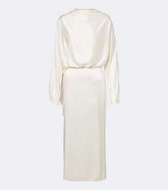 Staud Abito midi Phoebe in misto seta