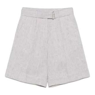Officine G&eacute;n&eacute;rale Natural Linen Shorts - female - Officine G&eacute;n&eacute;rale - Casual Shorts - Beige - XS - Shorts