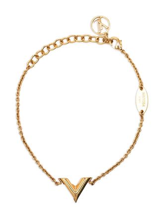 Louis Vuitton Bracciale Essential V placcato oro con ciondolo 2021