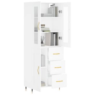Berkfield Home Highboard White 69.5x34x180 cm Engineered Wood