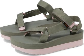 Teva Womens Flatform Universal Sandal, Color Olive/Whisper, Size: 4 UK
