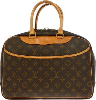 Louis Vuitton Deauville Handbag Monogram Canvas Brown Canvas Handbag (Pre-Owned)