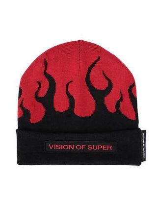 Vision Of Super BLACK BEANIE WITH FLAMES