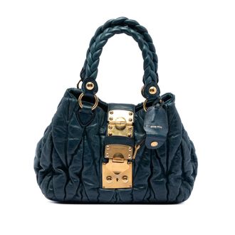 Miu Miu Pre-owned Miu Miu Matelasse Lux Lambskin Bauletto Aperto Satchel Ladies O9ANK0OBVF8YRSY7