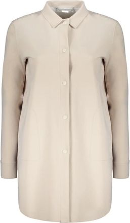 Moorer Stijlvolle stoffen jas met zakken - Dames - Mantel - Beige - S - Jassen