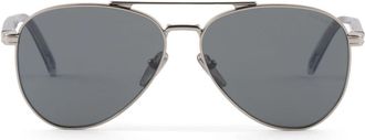 Prada double-bridge pilot-frame sunglasses - men - Metal - One Size - Silver