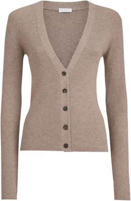 Brunello Cucinelli Cashmere cardigan in Light Brown at Nordstrom, Size Xx-Small Eu