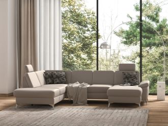 Sit&more Wohnlandschaft &raquo;Padua U-Form&laquo; inklusive Sitztiefenverstellung, Armteilfunktion und Federkern