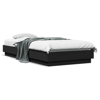 Berkfield Home Bed Frame without Mattress Black 100x200 cm Engineered Wood
