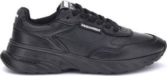 Dsquared2 Mens Lace Up Sneakers - Black Leather - Size EU 45
