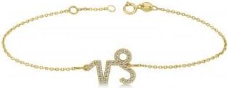 Allurez Capricorn Zodiac Diamond Bracelet 14k Yellow Gold (0.155ct)