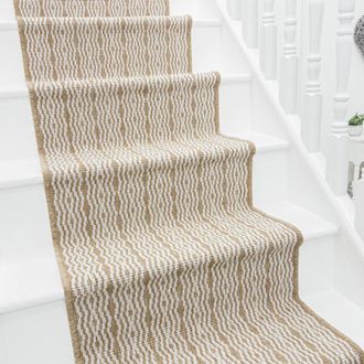 Runrug Stair Runner Carpet - Reversible & Durable, 2mm - Cable in Brown | Size: 60 cm x 570 cm
