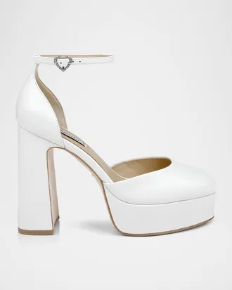 Badgley Mischka Jayda Ankle-Strap Platform Pumps