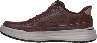 Skechers Mens Sterling Hansel Sneaker, Chocolate Leather/Synthetic, 11 UK