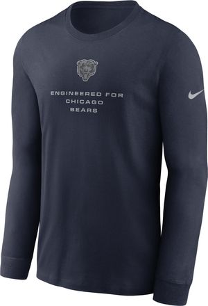 Nike Chicago Bears Team Issue Nike Mens Dri-FIT NFL Long-Sleeve T-Shirt in Blue | 02EW41L7Q-ZSZ