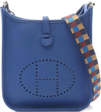 Hermès 2021 Evelyn TPM schoudertas met geperforeerde details - Blauw