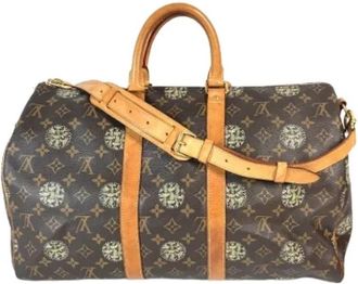 Louis Vuitton Pre-owned Boston Bag - Heren - Vintage Weekendtas - Bruin - ONE Size - Leer - Vintage