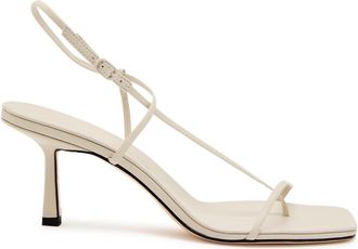 Studio Amelia Cross Front 70 Leather Sandals - White - 39 (IT39 / UK6)
