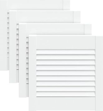 vidaXL Puerta De Armario Lamas 4 Uds Madera Pino Blanco 39,5x39,4 Cm Vidaxl